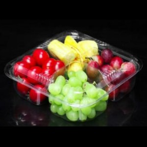 Bốn-Compartment Fresh-cut Fruits Box Bottom 290*195*75 mm HJ-04L